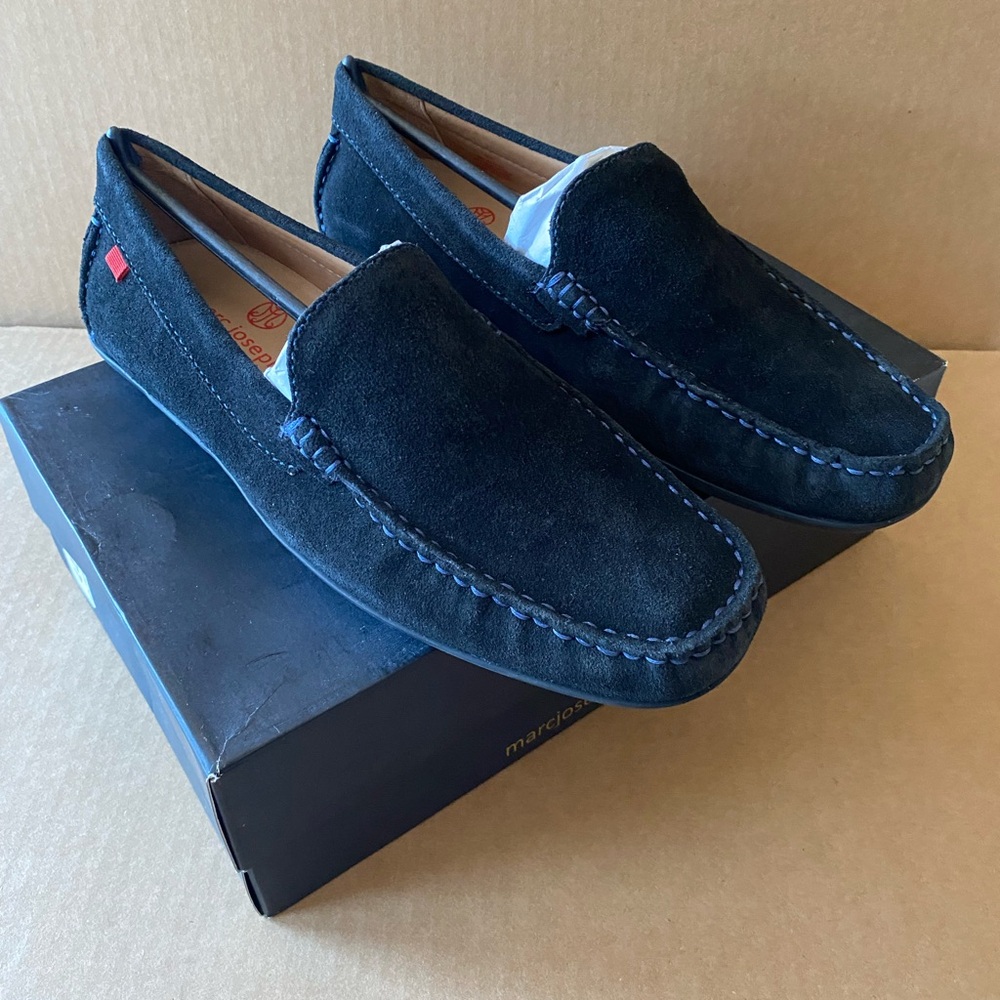 Marc Joseph Black Suede Loafers size 9.5